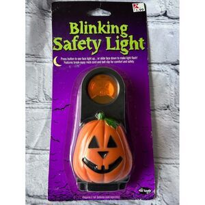 Vinatge 1990's Halloween Trick‎ or Treat Blinking Safety Light Pumpkin